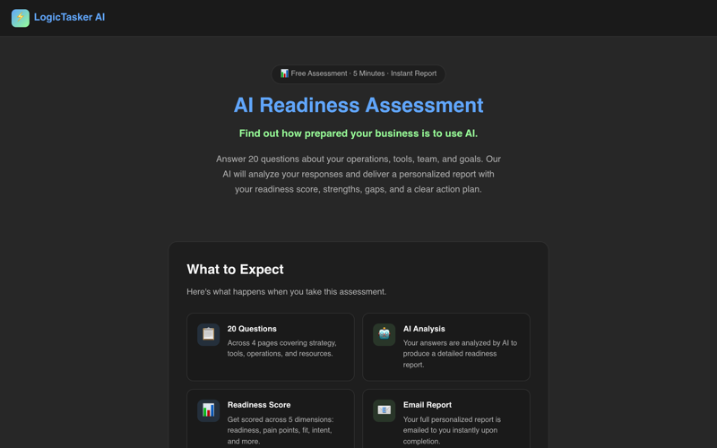 AI Readiness Assessment screenshot