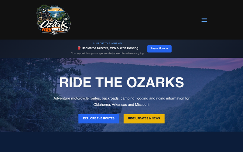 ozarkadvrides.com screenshot